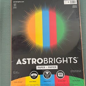Astrobrights Colored Paper Pack, NWT